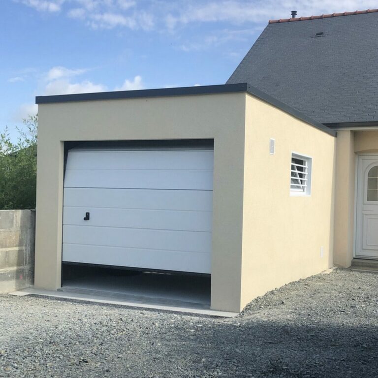 Garage simple en béton, toit terrasse Doizon Constructions — free download